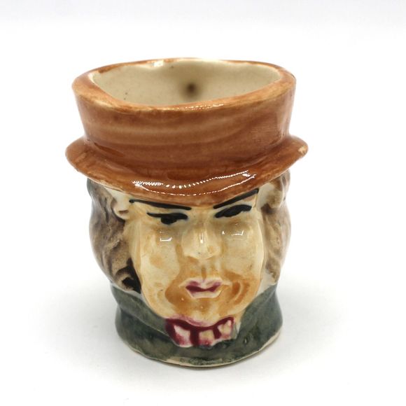 Vintage Hand Painted Japan Ceramic Pottery Collectible Toby Jugs Handle Lot of 7 - Picture 3 of 10